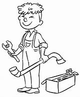 Young Plumber Coloring Page  Free Printable Coloring Pages For Kids sketch template
