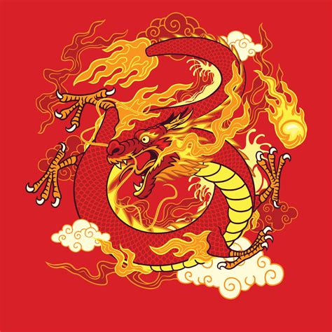 Oriental Dragon Concept Hand Drawn Illustration 35283097 Vector Art at ...