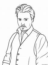 Johnny Depp Celebrity Coloring Page Printable sketch template