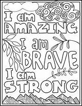 Affirmation Coloring Pages sketch template