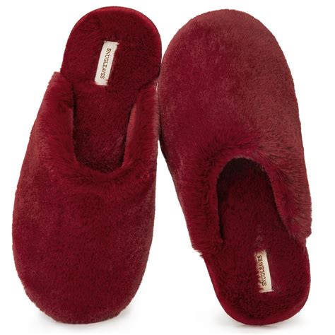 Snug Leaves Women's Fuzzy House Memory Foam Slippers Cute Furry Leopard ...