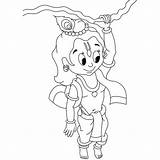 Lord Krishna Coloring Pages Sketch Page sketch template