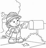 Mailman Coloring Page At GetDrawings  Free Download sketch template