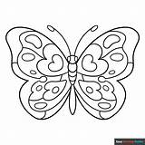 Rainbow Butterfly Coloring Page  Easy Drawing Guides sketch template