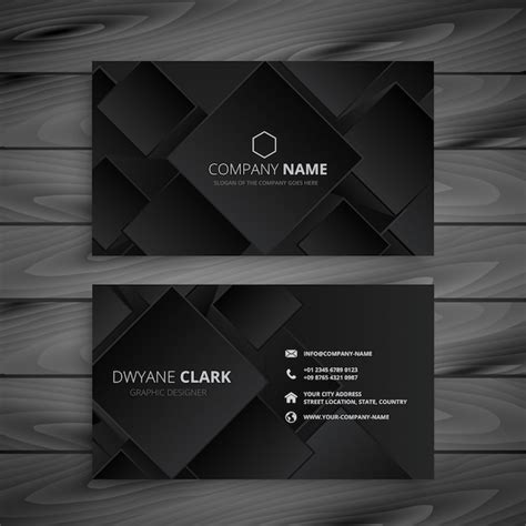 Black Business Card - Free Download on Freepik