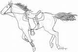 Running Horse Coloring Pages sketch template