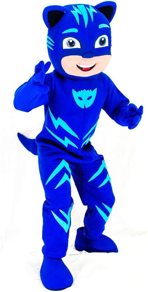 Blue PJ Mask Mascot Costume Catboy Party Adult Halloween Cosplay Connor ...