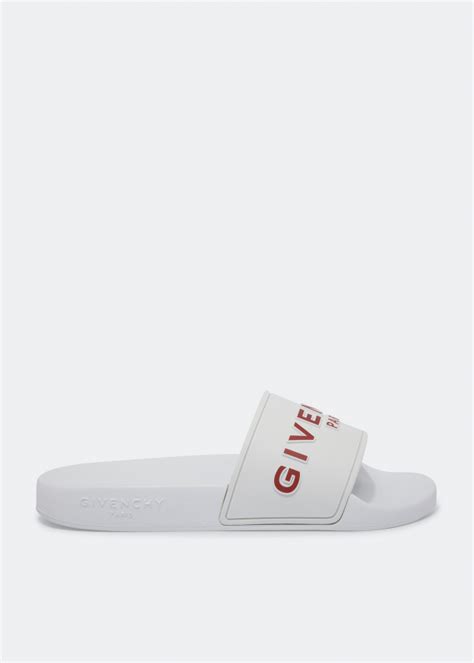 Givenchy Logo rubber slides for Women - White in UAE | Level Shoes