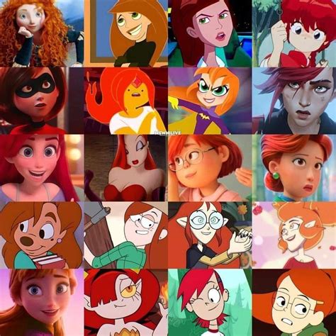 Female Disney Characters With Red Hair