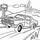 Smokey And The Bandit Chase Scene Coloring Page 69855 55287 sketch template