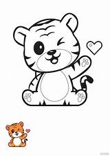 Cute Baby Tiger Coloring Pages Printable sketch template