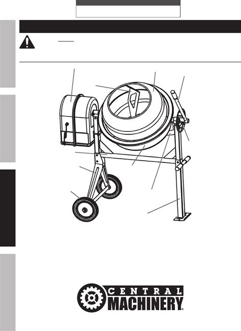 Harbor Freight 3 1 2 Cubic Ft Cement Mixer Product Manual