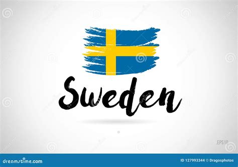 Sweden Country Flag Concept with Grunge Design Icon Logo Stock Vector ...