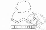 Winter hat coloring Page  Coloring sketch template