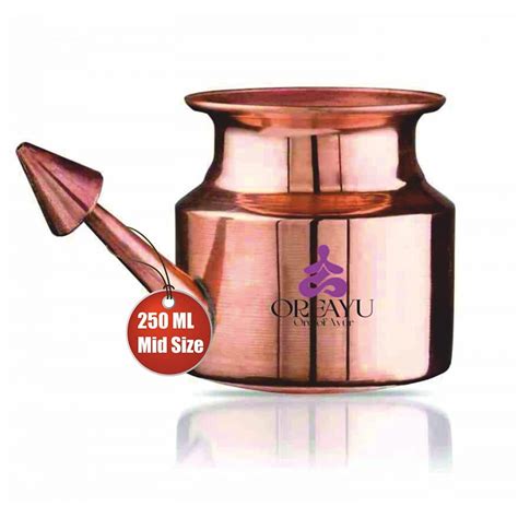 OREAYU™ Copper Jala Neti Pot for Sinus, Nose Irrigation