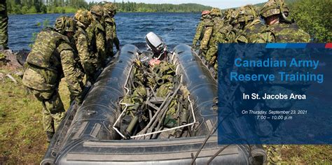 Canadian Army training in St Jacobs - Waterloo Regional Police Service