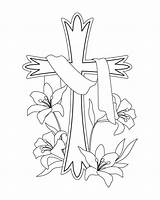 Easter Lily Coloring Page sketch template