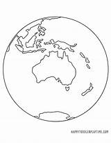 World Globe Coloring Pages sketch template
