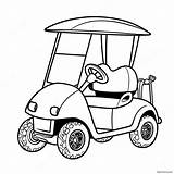 Funny Golf Cart Coloring Page 2132 1817 sketch template