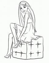 Barbie Printable Coloring Pages sketch template