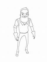 Hello Neighbor coloring Pages sketch template