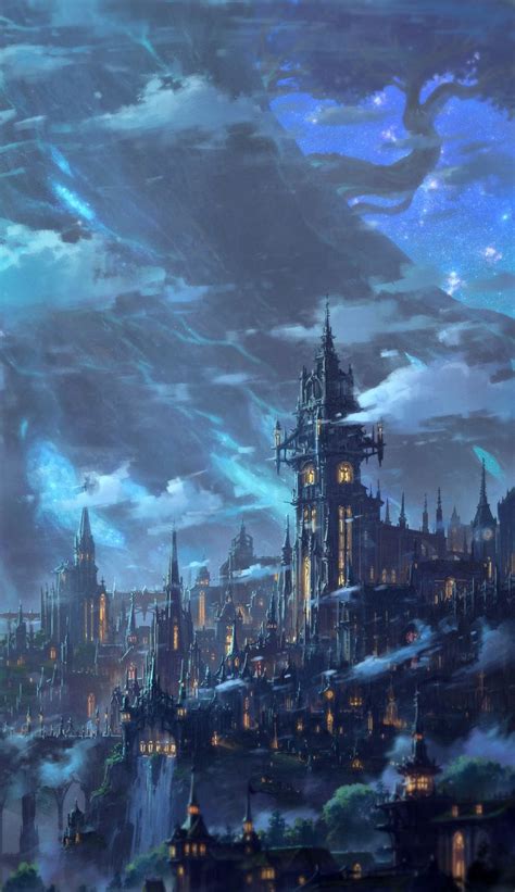 ArtStation - Gothic City, Frank Sun | Fantasy city, Fantasy art ...