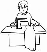 Tailor Coloring Pages  Free Printable For Kids sketch template