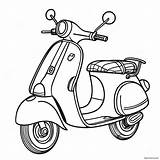 Scooter Coloring Page 40722 32690 sketch template
