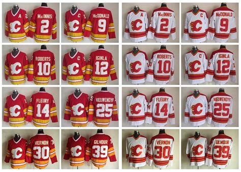 2019 Calgary Flames Hockey Jerseys CCM Vintage 25 Joe Nieuwendyk 10 ...