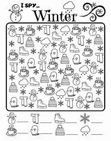 I Spy Winter Coloring Page  Free Printable Pages For Kids sketch template