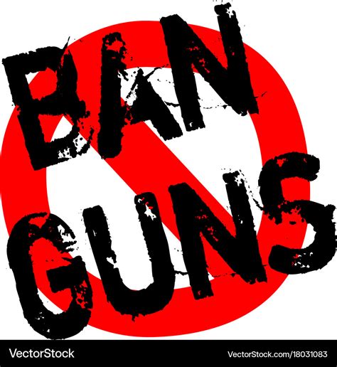 Ban guns sticker Royalty Free Vector Image - VectorStock