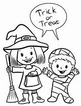 Kids And Trick Or Treat coloring Page  Download Print Color Online sketch template