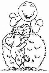 Free Barney coloring Page  3a sketch template