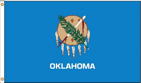 NYLGLO Oklahoma State Flag, 4 ftH x 6 ftW, Indoor, Outdoor - 5JFN7|144370 - Grainger