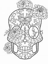 Free Printable Skull Coloring Pages sketch template