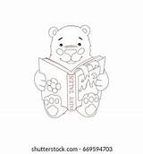 Vector Cartoon Coloring Book Page Kids Stock Royalty Free  sketch template