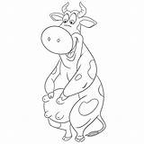 Premium Vector  Cute Funny Milky cow cartoon coloring Book Page For Kids sketch template