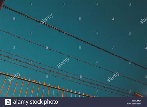 Silhouette barbed wire hi-res stock photography and images - Alamy