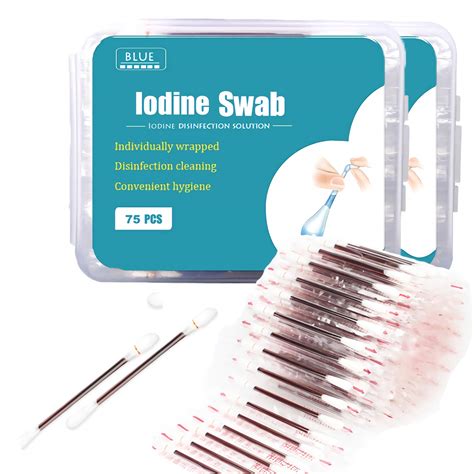 Buy 150 Individually Wrapped- Iodine Q Tips Swabs Solution Filled| First Aid Pads for Nasal Ears ...