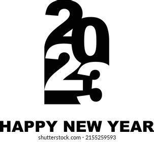 Happy New Year Logo 2023 Vector Stock Vector (Royalty Free) 2155259593 | Shutterstock
