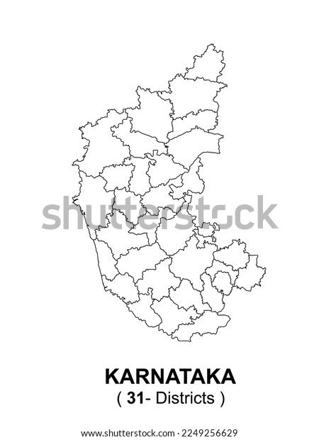 Karnataka Latest Vector Map Vijayanagara District Stock Vector (Royalty Free) 2249256629 ...