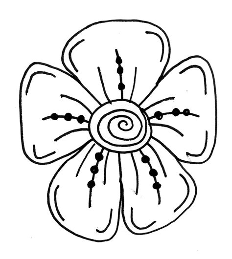 Flower Drawing Easy - ClipArt Best