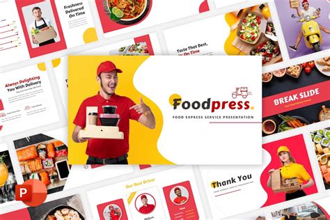 Foodpress - Food Delivery PowerPoint Template, Presentation Templates ...