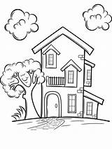 House Coloring book For Adult And Older Children 5254058 Vector Art At  sketch template