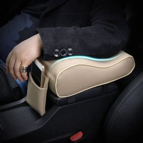 PU Leather Car Armrest Pad Universal Auto Armrests Covers Car Auto Center Console Arm Rest Seat ...