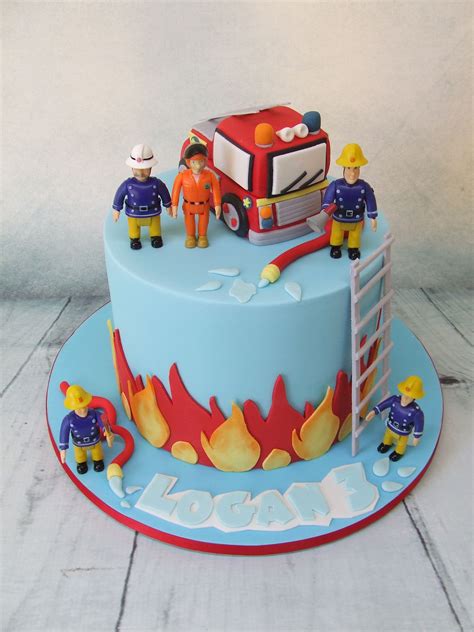 Fireman Sam cake https://www.facebook.com/CakeAChanceOnBelinda Fire Man Birthday Party ...