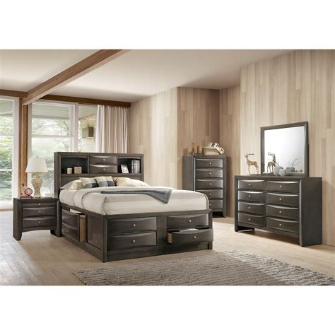 Acme Furniture Ireland Storage - Gray Oak 22710F Full Bed w/Storage ...