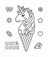 Unicorn Ice Cream Cone Coloring Page  Free Printable Pages sketch template