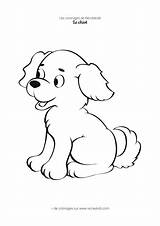 Coloriage Chiot Colorier Reproduire Dessiner Perros Animaux Welpe  sketch template