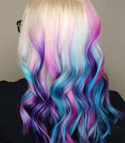 Colorful dip dye hair | Dip dye hair, Mermaid hair color, Cool hair color